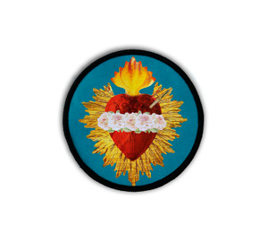 Immaculate Heart Circle Iron-On Patch